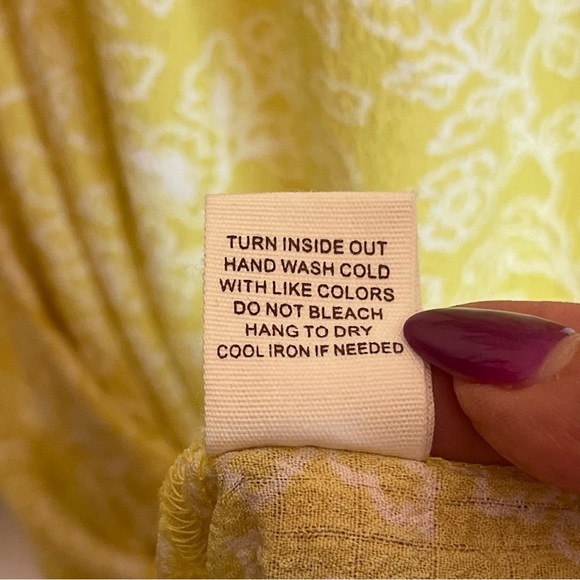 By The River Yellow Floral Tiered Midi Dress Size Small - Picture 9 of 9